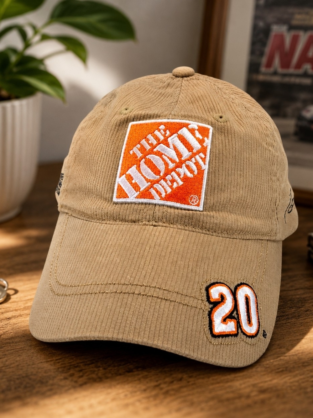 Home Depot Joe Gibbs Racing NASCAR #20 Beige Strapback Hat